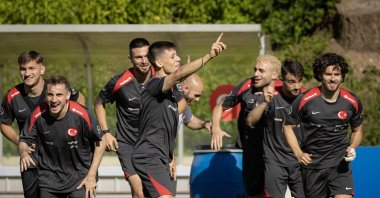 The Turkish national football team train ahead of the match against Czechia, Hamburg, Germany, June 25, 2024. (DHA Photo)