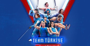 The Türkiye Iş Bankası illustration shows some of the 85 athletes from Team Türkiye who have qualified for the Paris 2024 Olympic Games. (DHA Photo)