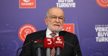 Temel Karamollaoğlu, head of the Felicity Party (SP), holds a news conference at the party's headquarters, Ankara, Türkiye, June 25, 2024. (DHA Photo)