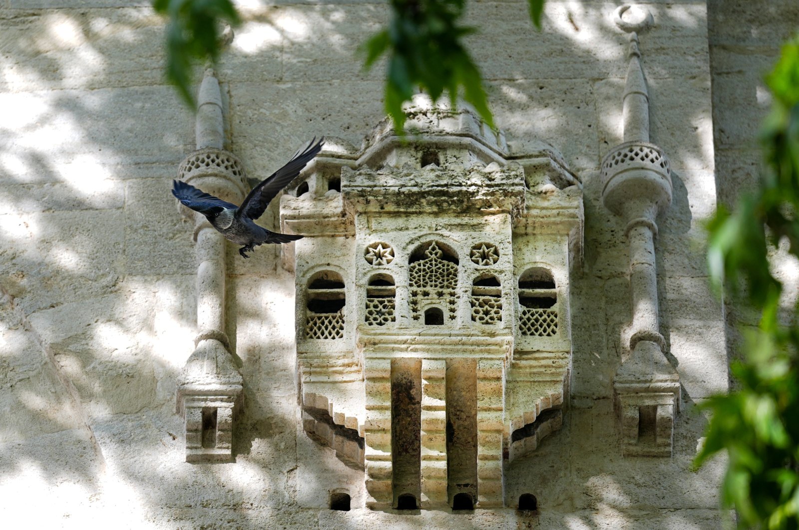 A Bird palace in Usküdar Valide-i Cedid Mosque built during the Ottoman period, Istanbul, Türkiye, June 25, 2024. (AA Photos)