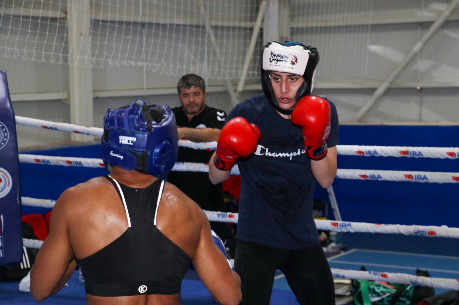 Turkish women&#039;s boxing national team athletes train at the Kastamonu Olympic Preparation and Training Camp Center, Kastamonu, Türkiye, June 21, 2024. (AA Photo)