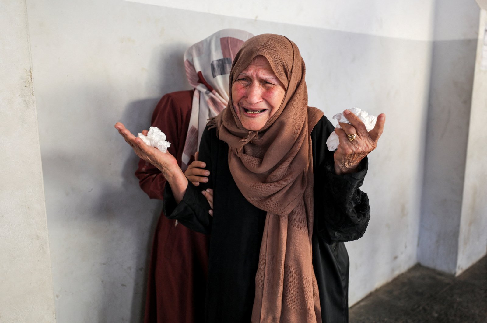 A relative reacts during the funeral of Palestinians killed in an Israeli strike, Gaza City, Palestine, June 25, 2024. (Reuters Photo)