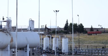 A view of pumping units and oil facilities in an area controlled by the terrorist group in Hassakeh, Syria, June 25, 2024. (AA Photo)