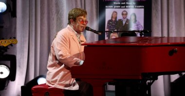 Elton John performs during the Library of Congress 2024 Gershwin Prize event, Washington, U.S., March 20, 2024. (Getty Images)