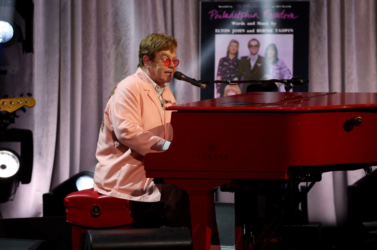 Elton John performs during the Library of Congress 2024 Gershwin Prize event, Washington, U.S., March 20, 2024. (Getty Images)