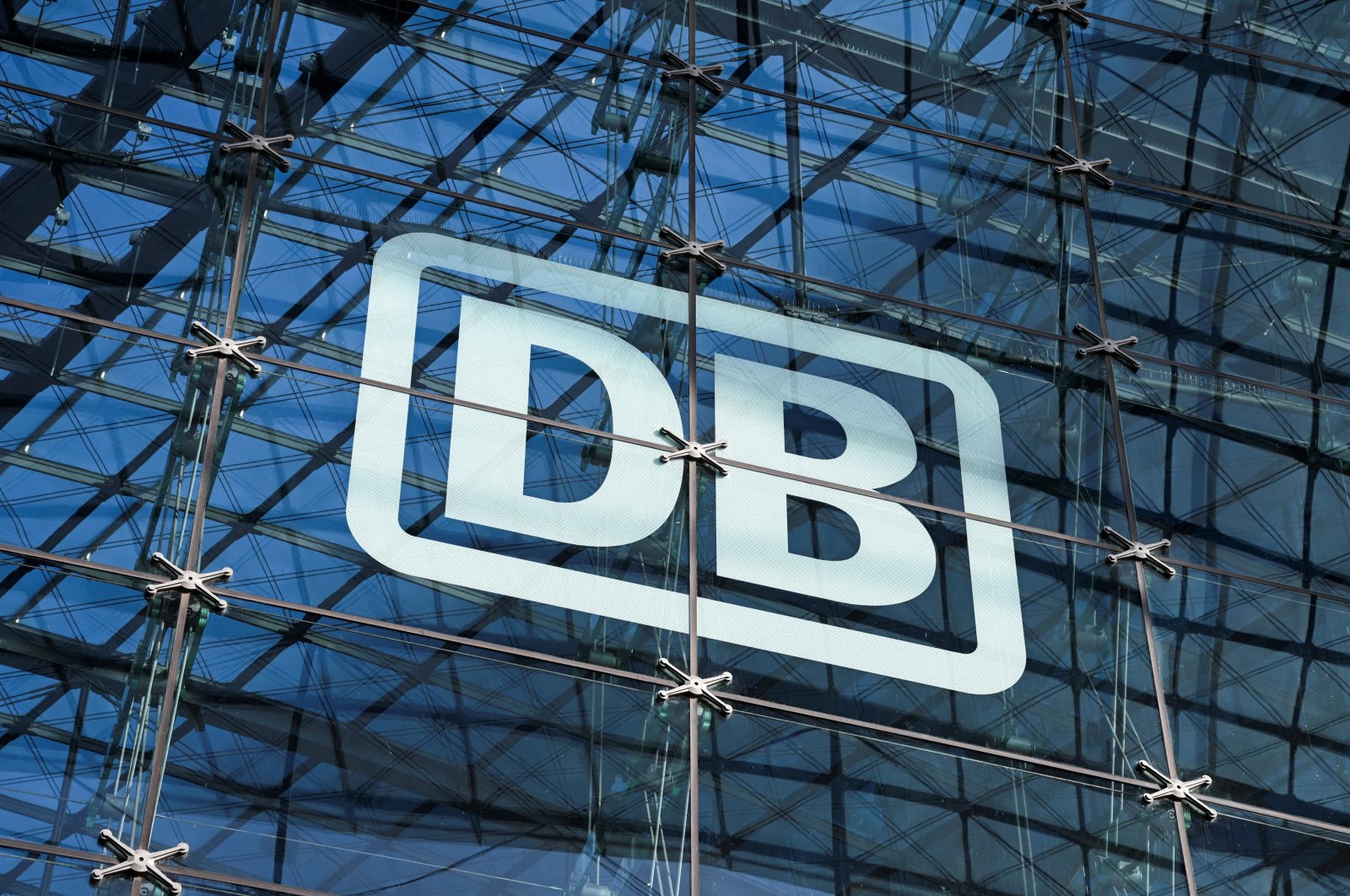 The Deutsche Bahn (DB) logo is pictured in Berlin, Germany, March 7, 2024. (Reuters Photo)