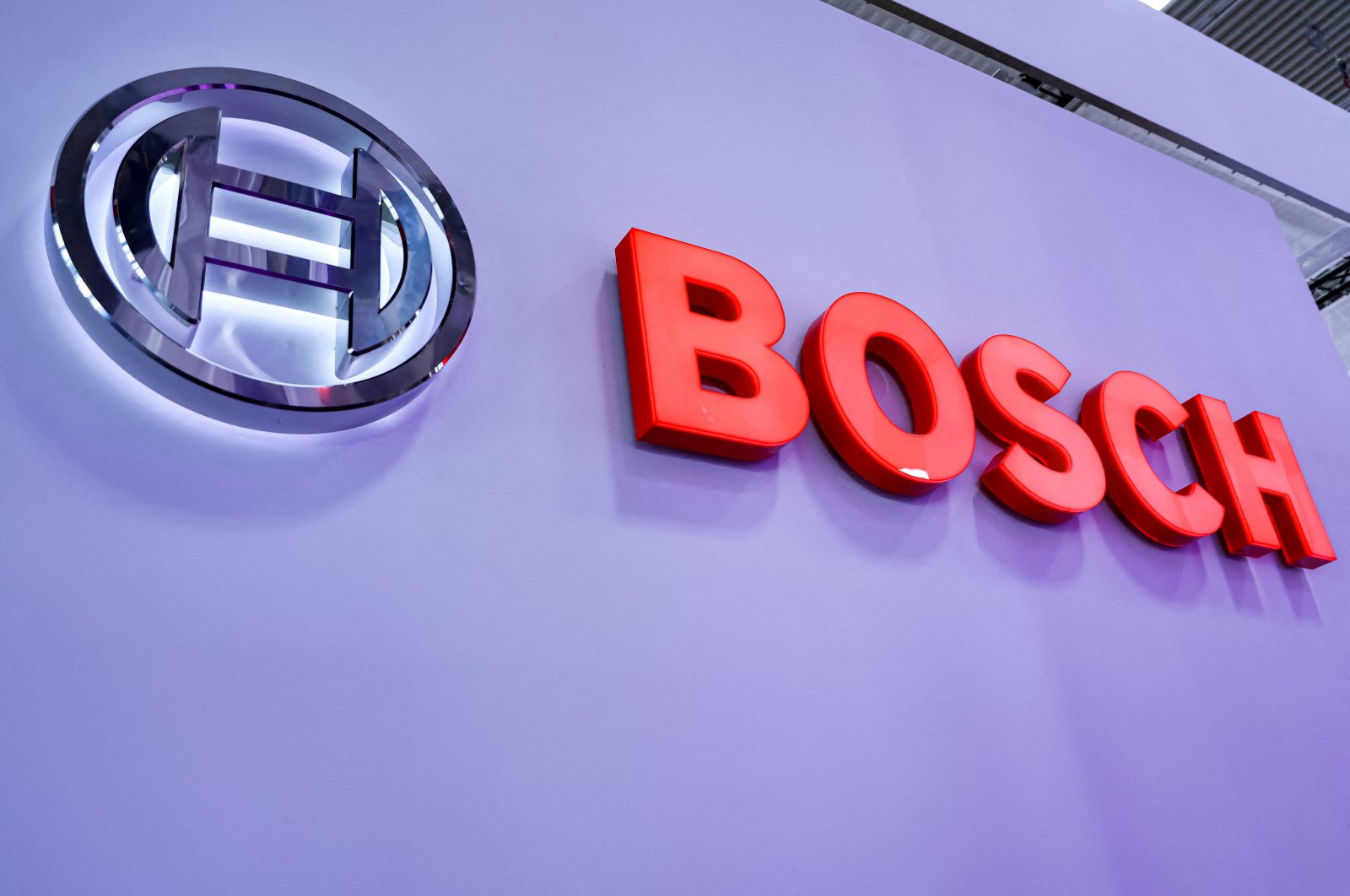 A view shows a sign of the German company Bosch during an event a day ahead of the official opening of the 2023 Munich Auto Show IAA Mobility, Munich, Germany, Sept. 4, 2023. (Reuters Photo)