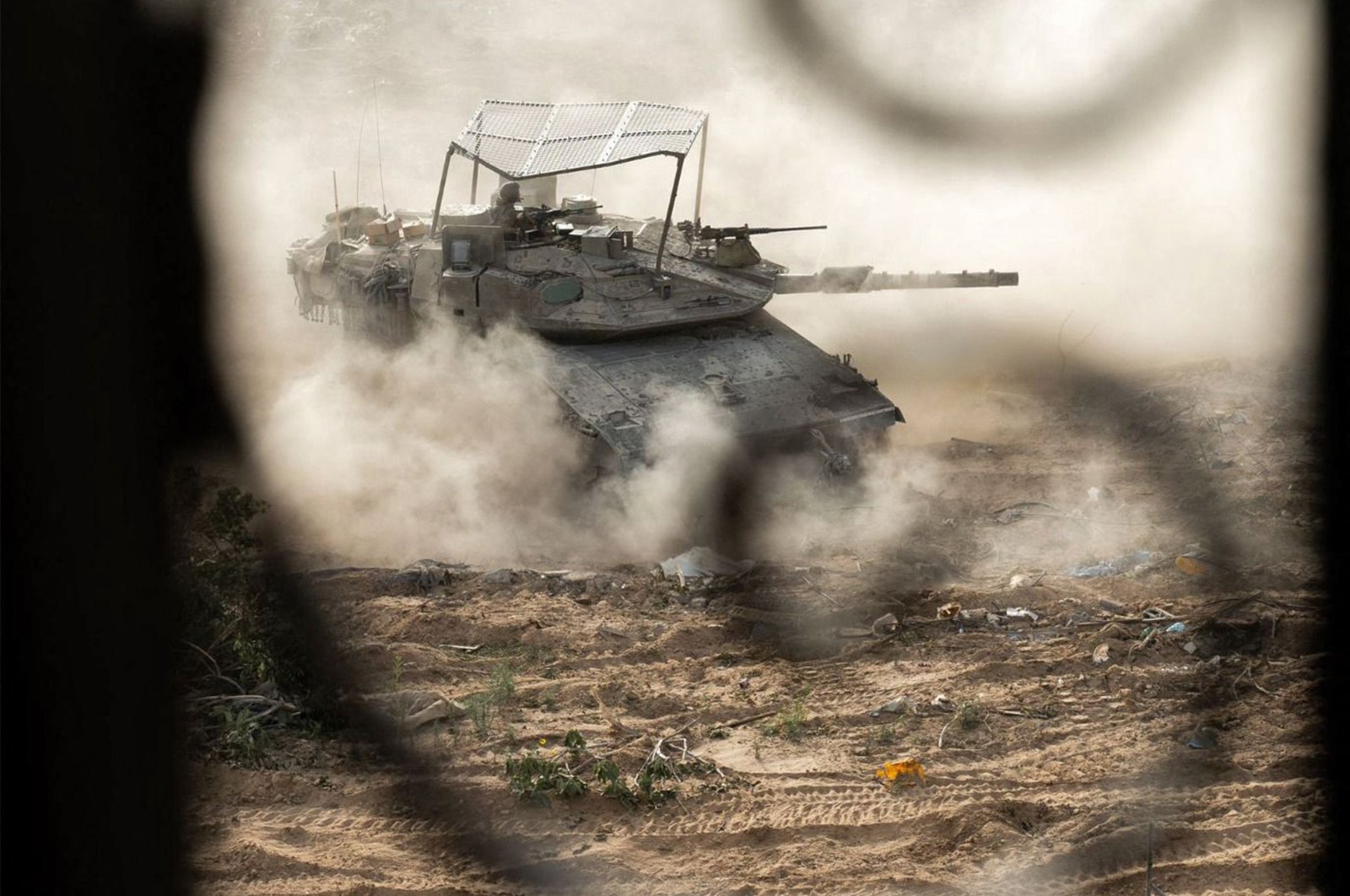 An Israeli army tank operates in Rafah in the southern Gaza Strip, Palestine, June 23, 2024. (AFP Photo)