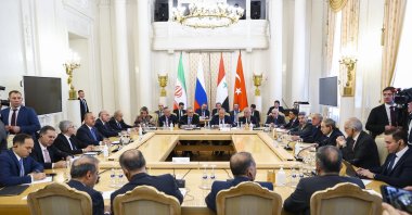 A view of the meeting of the foreign ministers of Russia, Syria, Türkiye and Iran in Moscow, Russia, May 10, 2023. (AP Photo)
