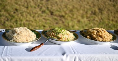 The Pakistan Cultural and Cuisine Festival, showcasing three different rice-based meals, Ankara, Türkiye, on June 27, 2024. (AA Photo)