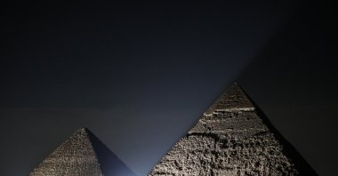 The moon will block out the sun for six-and-a-half minutes over Egpyt&#039;s pyramids in 2027, Cairo, Egypt, Oct. 29, 2019. (dpa Photo)