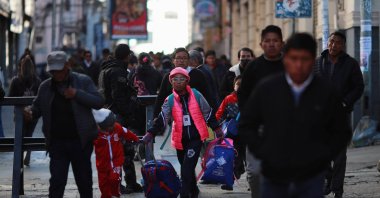 People walk along a street after a &quot;failed coup&quot; attempt by the Bolivian armed forces, La Paz, Bolivia, June 28, 2024. (Reuters Photo)