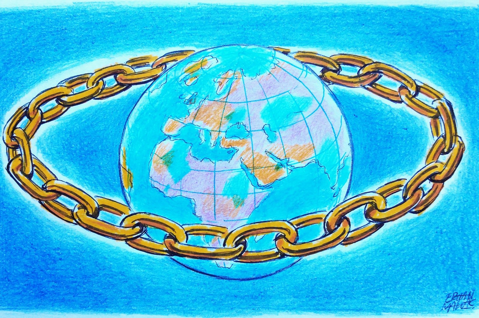 &quot;It is possible to strengthen Türkiye&#039;s position in the global value chain and achieve high-added value with traditional Turkish sectors.&quot; (Illustration by Erhan Yalvaç)