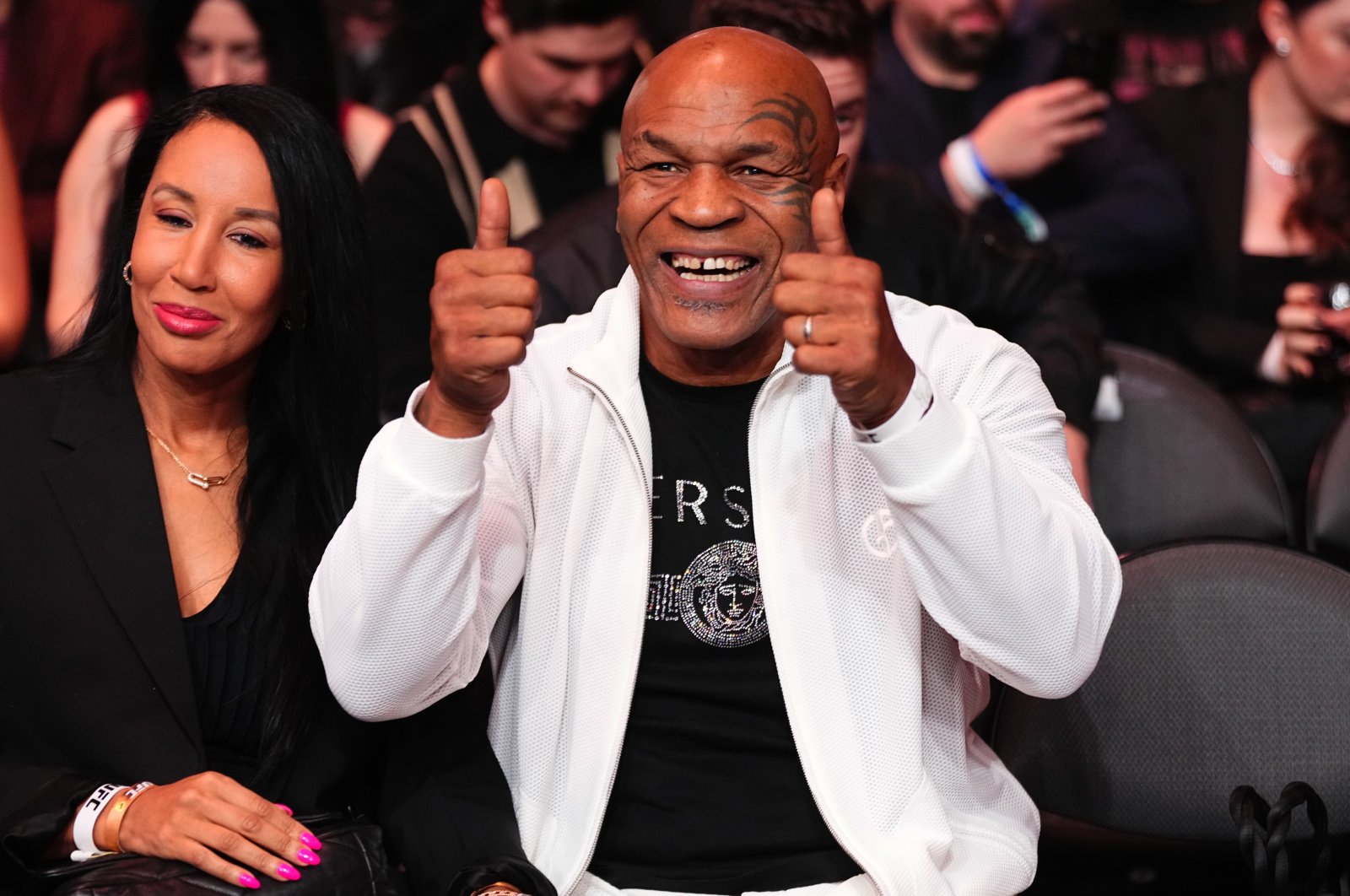 Mike Tyson attends the UFC 300 event at T-Mobile Arena, Las Vegas, Nevada, U.S., April 13, 2024. (Getty Images Photo)