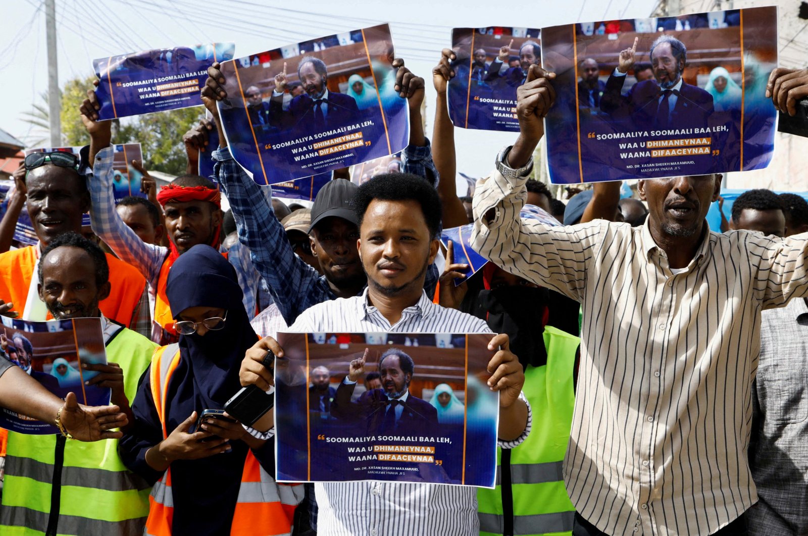Somali people march against the Ethiopia-Somaliland port deal at the Yarisow stadium in Mogadishu, Somalia, Jan. 3, 2024. (Reuters Photo)