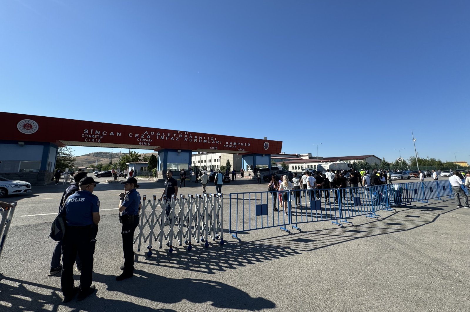 Security measures outside the prison-courthouse complex where the trial is being held, in the capital Ankara, Türkiye July 1, 2024. (DHA Photo)