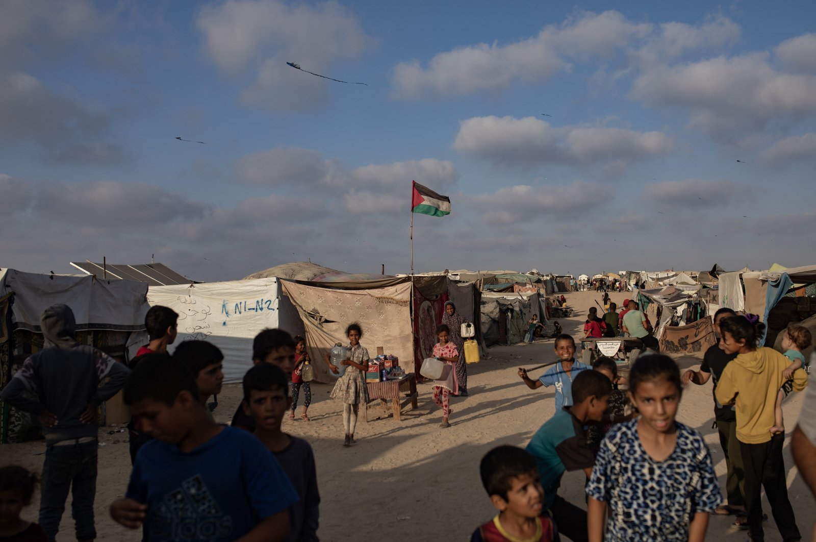 People at an internally displaced persons camp in Khan Yunis refugee camp, in the southern Gaza Strip, Palestine, June 27, 2024. (EPA Photo)