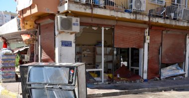 A view of a shop damaged in anti-Syrian riots in the Serik district of Antalya, southern Türkiye, July 2, 2024. (DHA Photo)