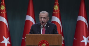 President Recep Tayyip Erdoğan speaks to reporters after a Cabinet meeting, Ankara, Türkiye, July 2, 2024. (AA Photo)