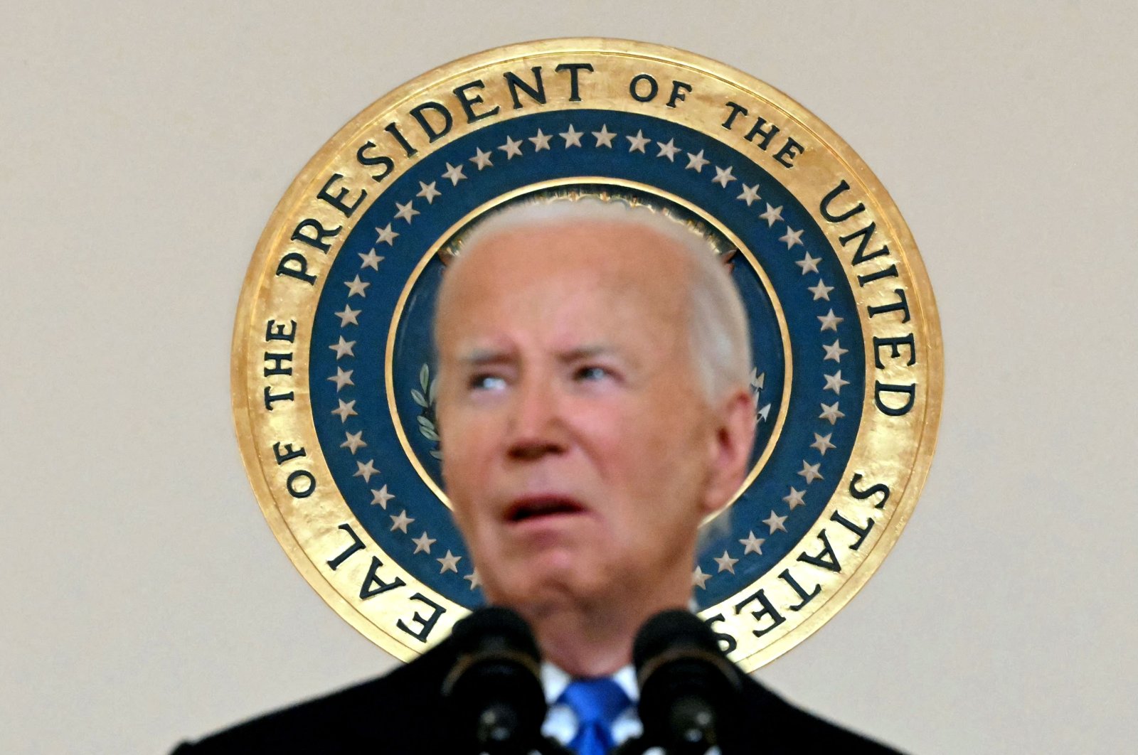 U.S. President Joe Biden delivers remarks on the Supreme Court&#039;s immunity ruling, in Washington, D.C., U.S., July 1, 2024. (AFP Photo)