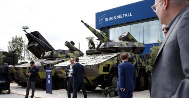 A Skyranger 30 short-range air defense turret system manufactured by Rheinmetall is displayed at the Eurosatory International Land and Air Defense and Security Trade Fair in Villepinte, France, June 17, 2024. (Reuters Photo)