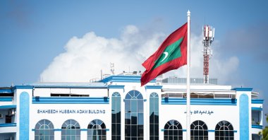 The Shaheed Hussain Adam Building is seen in the capital Male, Maldives, June 20, 2024. (AA Photo)