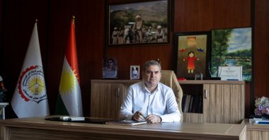 President of Duhok Labor Union  Velat Ozmani speaks in an interview, July 3, 2024. (AA Photo)