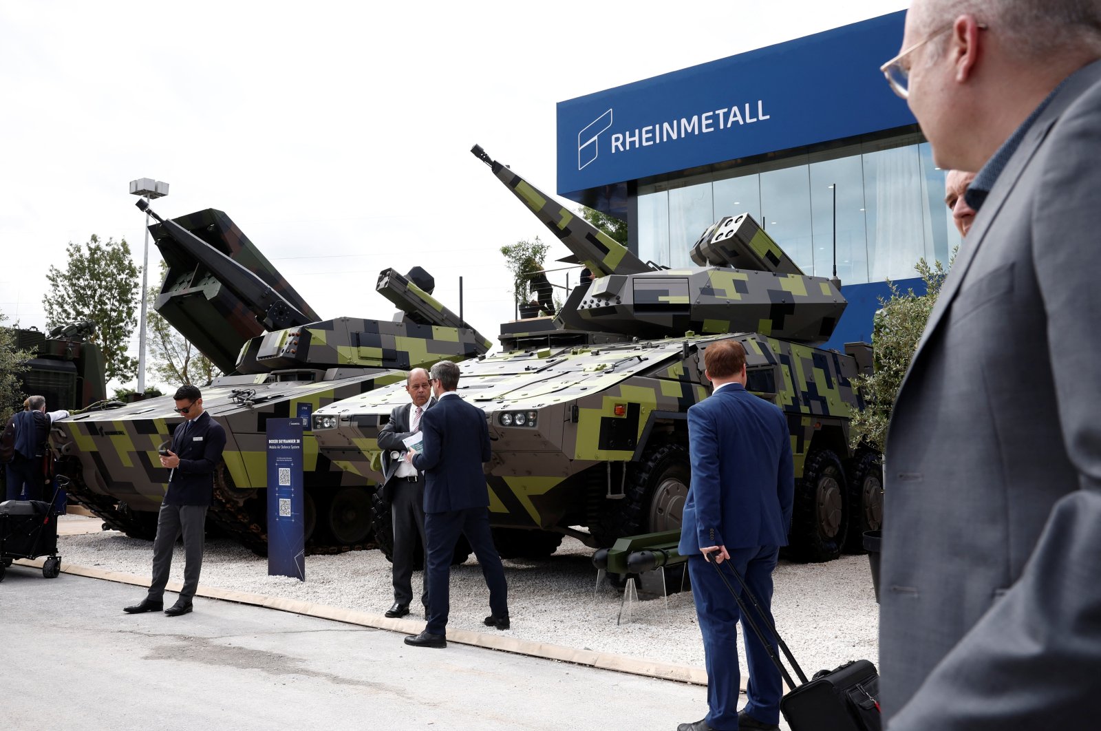 A Skyranger 30 short-range air defense turret system manufactured by Rheinmetall is displayed at the Eurosatory International Land and Air Defense and Security Trade Fair in Villepinte, France, June 17, 2024. (Reuters Photo)