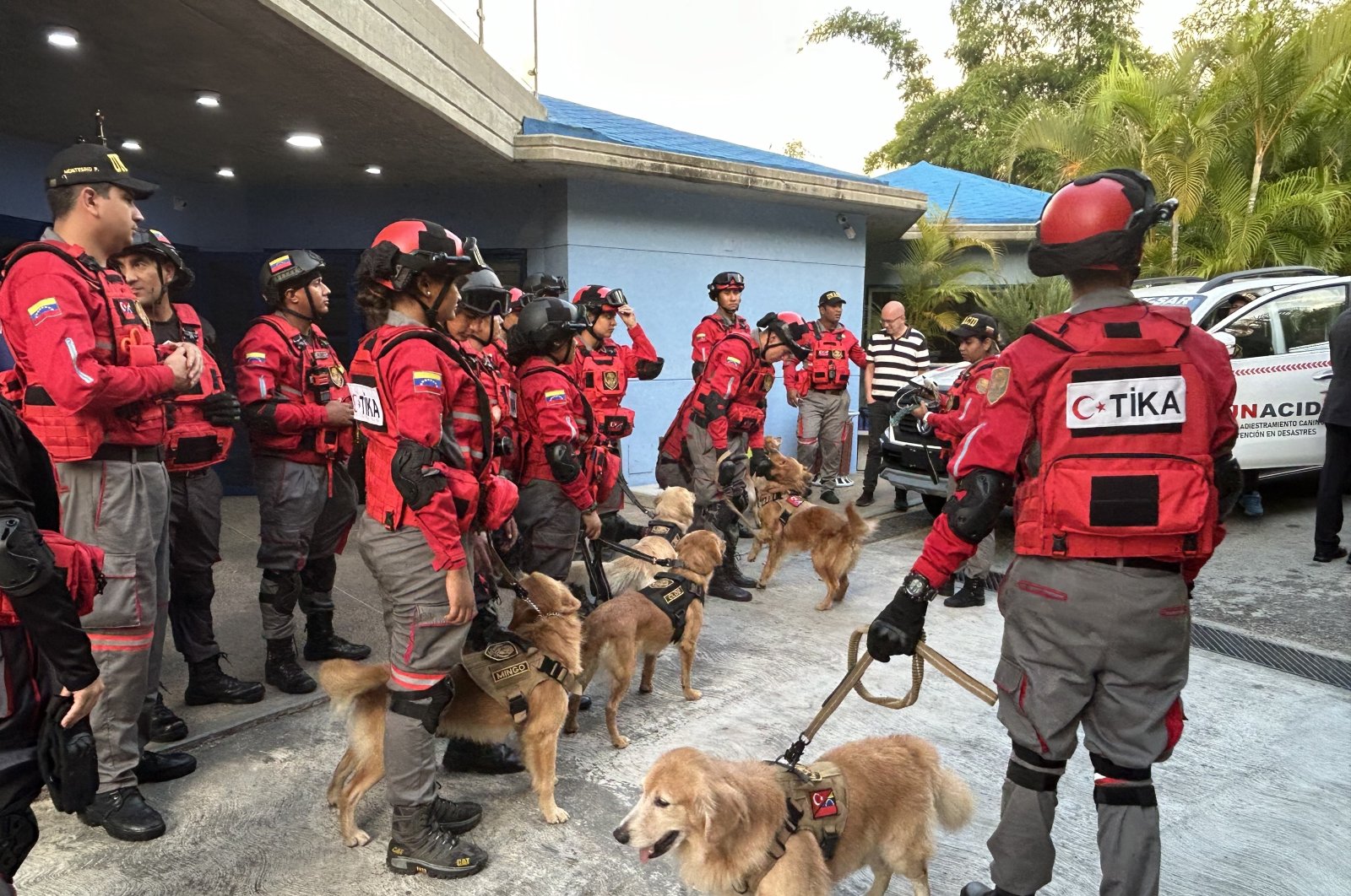 Urban Search and Rescue Unit (UNACID) personnel receive vehicles and equipment provided by the Turkish Cooperation and Coordination Agency (TİKA), Caracas, Venezuela, July 3, 2024. (IHA Photo)