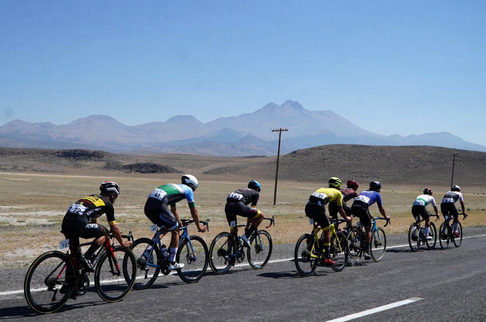 Cyclists practice ahead of Erciyes Mountain events, Kayseri, Türkiye, July 4, 2024. (AA Photo)