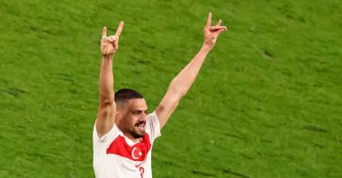 Türkiye&#039;s Merih Demiral celebrates after scoring his second goal during the UEFA Euro 2024 Round of 16 match against Austria, Leipzig, Germany, July 2, 2024. (AA Photo)