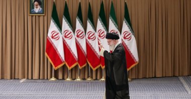 Iran's Supreme Leader Ayatollah Ali Khamenei waves before he votes during the presidential election in Tehran, Iran, July 5, 2024. (Reuters Photo)