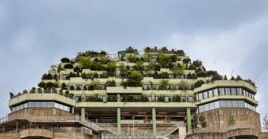 The building now houses an events space, restaurant, bar, cafe and a hotel with 134 rooms, the Hotel Reverb, run by Hard Rock, Hamburg, Germany, July 2, 2024. (dpa Photo)