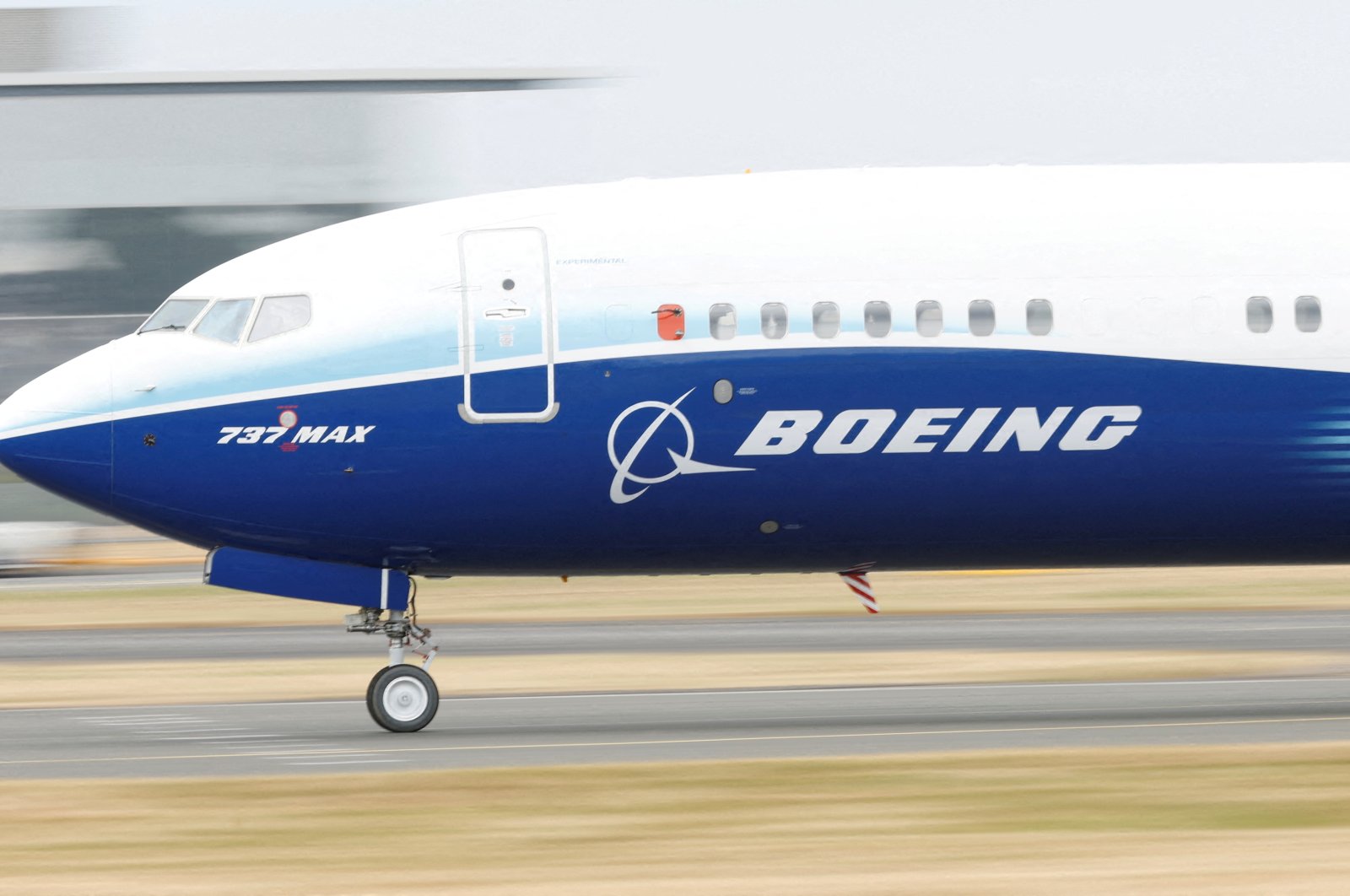 A Boeing 737 Max aircraft at the Farnborough International Airshow, Farnborough, U.K., July 20, 2022. (Reuters Photo)