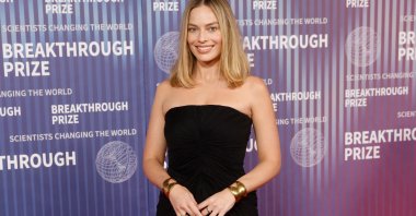 Margot Robbie attends the 2024 Breakthrough Prize Ceremony at Academy Museum of Motion Pictures, Los Angeles, California, U.S., April 13, 2024 (Getty Images)