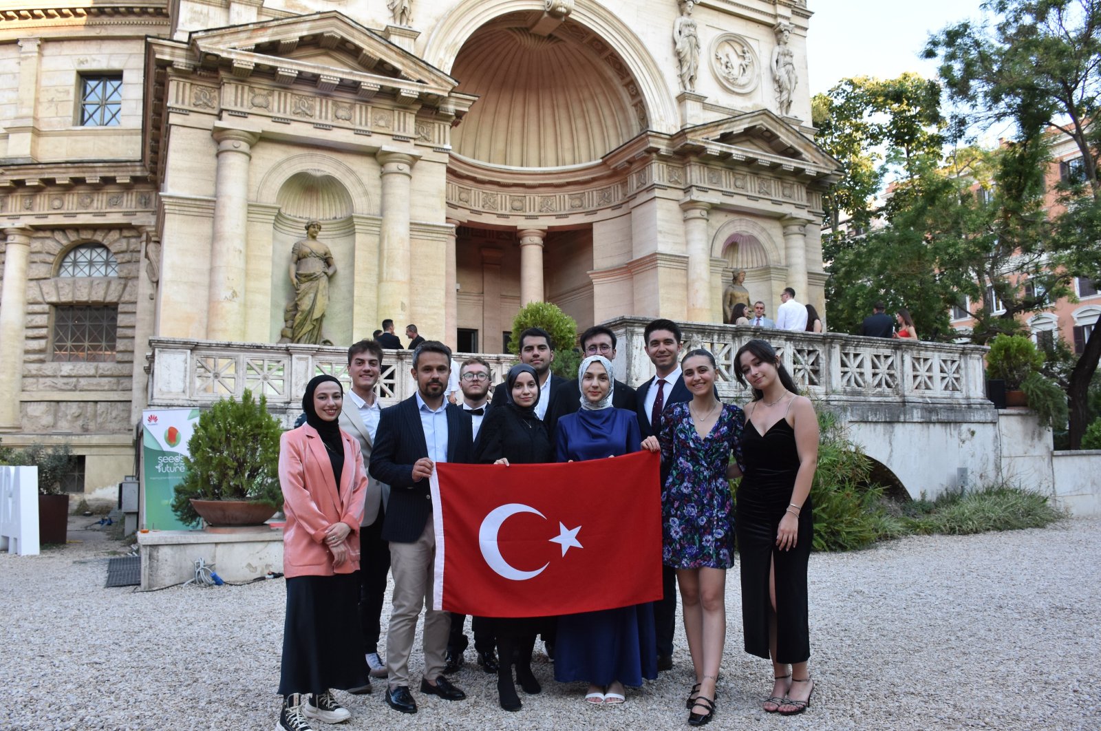 Turkish participants of the &quot;Seeds for the Future Program&quot; in Rome, Italy, July 8, 2024. (AA Photo) 