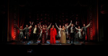 To mark the European Union (EU) Council "Hungarian Presidency" and the "2024 Hungarian-Turkish Cultural Year," the fine arts exhibition titled "Clear Skies, Stormy Times" was opened at the Painting and Sculpture Museum, Ankara, Türkiye, June 7, 2024. (AA Photo)