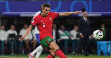 Joao Palhinha of Portugal in action during the UEFA EURO 2024 quarter-final match between Portugal and France at Volksparkstadion, Hamburg, Germany, July 5, 2024. (Getty Images Photo)