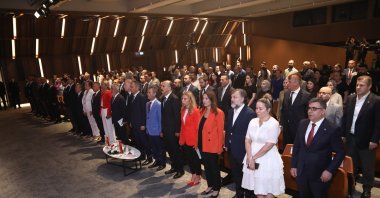 Participants observe a moment of silence as part of the July 15 program, Istanbul, Türkiye, July 11, 2024. (Courtesy of Turkuvaz Media Group)