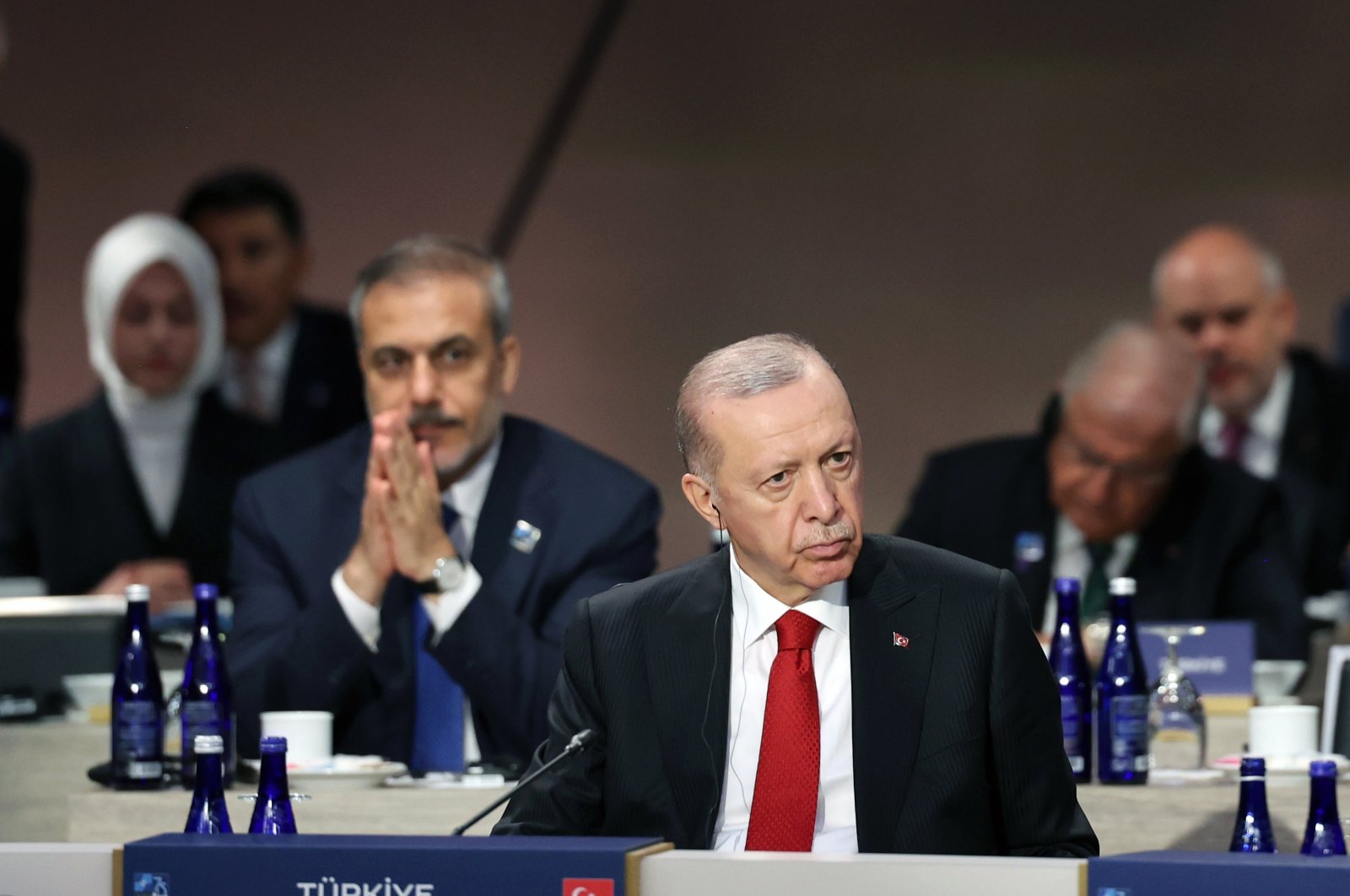 President Recep Tayyip Erdoğan attends the NATO summit in Washington, D.C., U.S., July 10, 2024. (AA Photo)