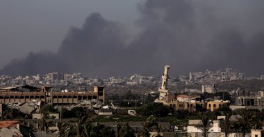Smoke rises as the Israeli military continues its operation in Gaza City, Palestine, July 12, 2024. (EPA Photo)