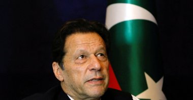 Former Pakistani Prime Minister Imran Khan pauses as he speaks with Reuters during an interview, Lahore, Pakistan, March 17, 2023. (Reuters Photo)