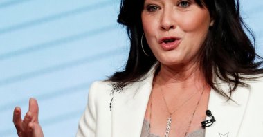 Shannen Doherty speaks during a panel for the Fox television series "BH90210" at the Summer TCA (Television Critics Association) Press Tour, Beverly Hills, California, U.S., Aug. 7, 2019. (Reuters Photo)