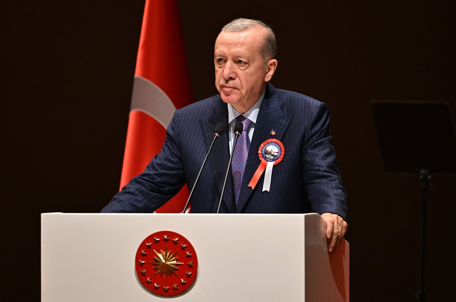 President Recep Tayyip Erdoğan attends a program in Ankara, Türkiye, July 14, 2024. (AA Photo)