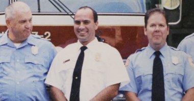 Volunteer firefighter Corey Comperatore (C), an attendee killed during gunfire at a campaign rally of Republican presidential candidate and former U.S. President Donald Trump, is seen in this undated Buffalo Township Fire Company 27 handout photo. (Reuters Photo)