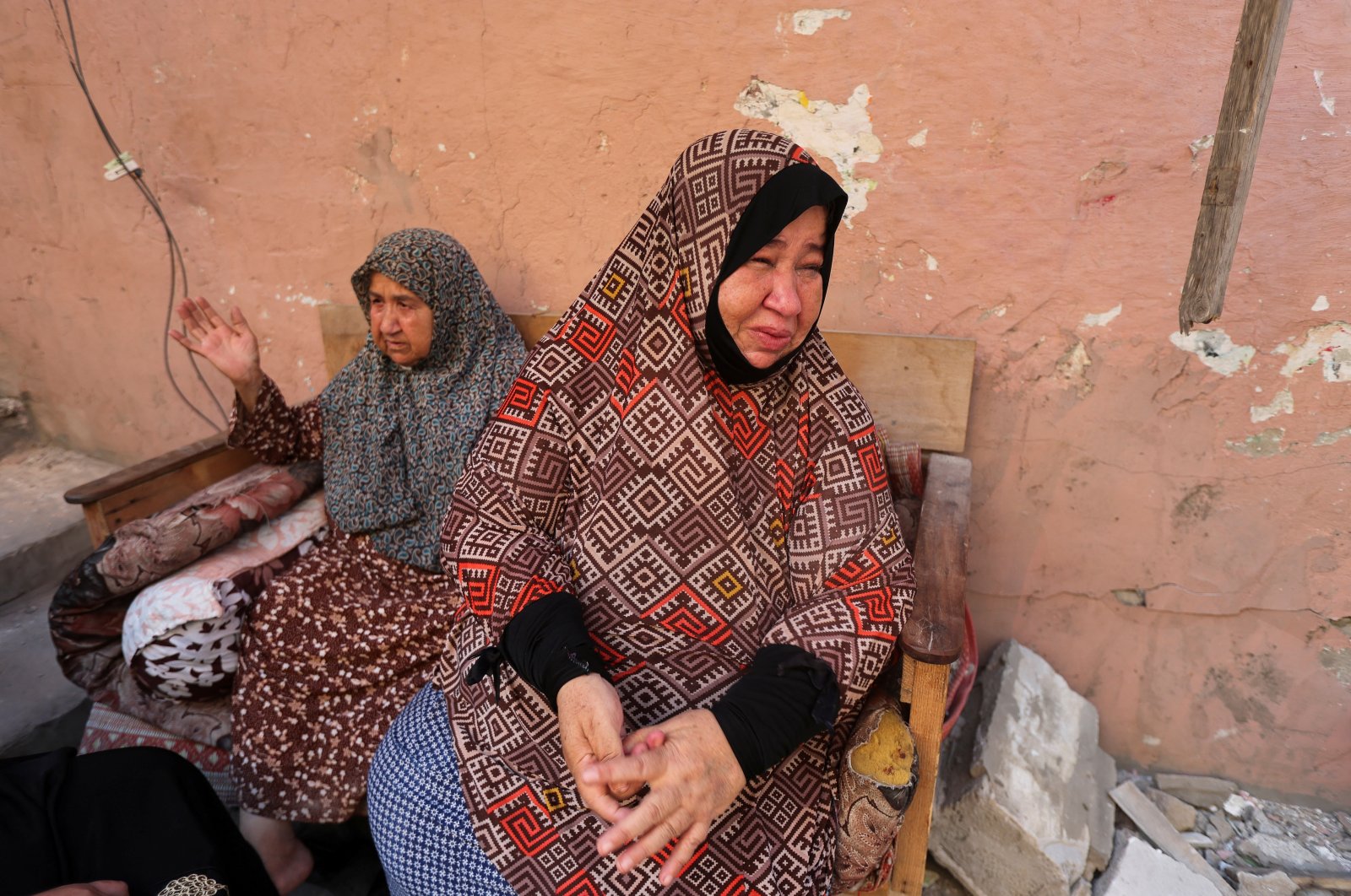 Palestinian women react at the site of an Israeli strike on a house, amid the Israel assaults, Gaza Strip, Palestine, July 16, 2024. (Reuters Photo)