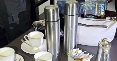 A handout photo made available by the Royal Thai Police shows cups of tea on a table inside a hotel room where six people were found dead of poisoning at Grand Hyatt Erawan Hotel, Bangkok, Thailand, July 16, 2024. (EPA Photo)