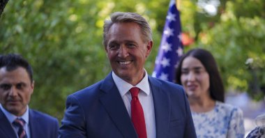 U.S. Ambassador to Türkiye Jeff Flake attends a reception to mark the 248th anniversary of U.S. Independence Day in the capital Ankara, Türkiye, June 26, 2024. (AA Photo)