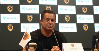 Acun Ilıcalı speaks at Hull City&#039;s preseason camp at the TFF Riva Hasan Doğan National Teams Camp and Training Facility, Istanbul, Türkiye, July 17, 2024. (IHA Photo)