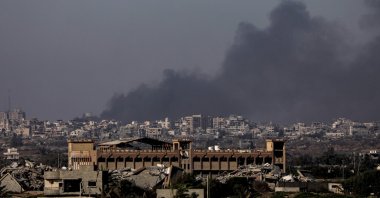 Smoke rises as the Israeli military continues its attacks on Gaza, July 11, 2024. (EPA Photo)